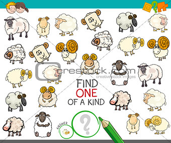 find one of a kind with sheep characters