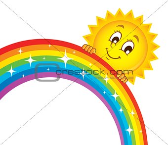 Sun holding rainbow theme 1