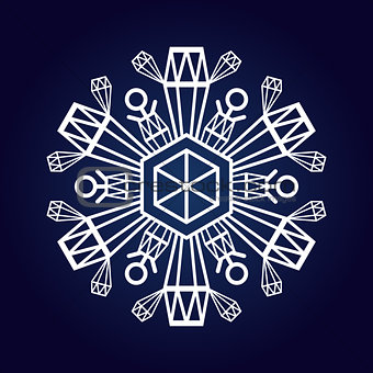 Snowflake winter symbol