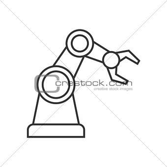 Robotic arm outline icon