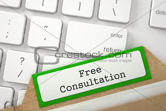 Folder Index with Free Consultation. 3D.