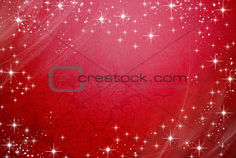 dark red background with sequins design
