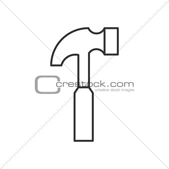 Hammer outline icon
