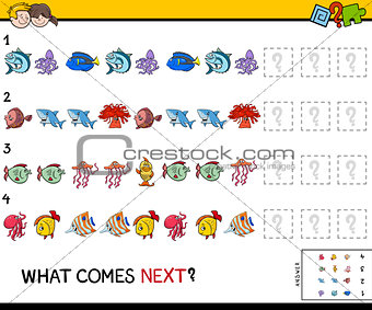 complete the pattern with sea life animals game