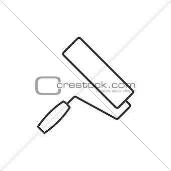 Paint roller outline icon