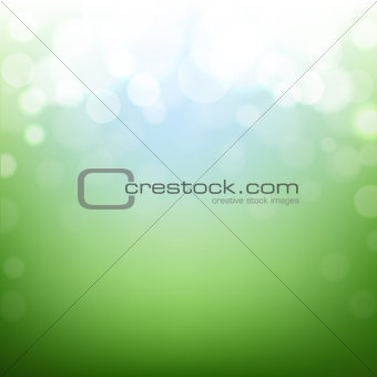 Green Nature Background With Bokeh