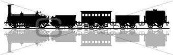 The historical steam train