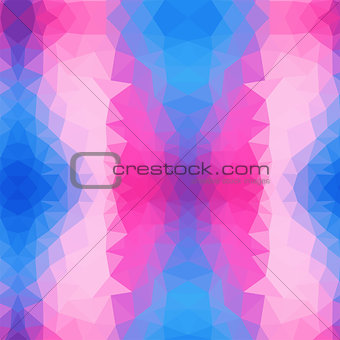Light Pink, Blue vector polygonal illustration, which consist of triangles. Triangular pattern for your business design. Geometric background in Origami style with gradient.