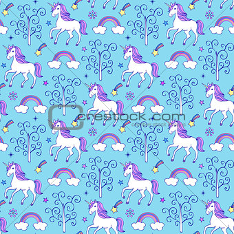 pattern with unicorns