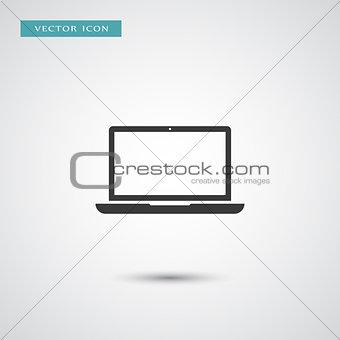 Laptop icon simple illustration