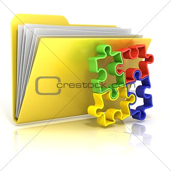 Settings folder icon, 3D