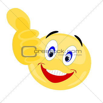 Emoji thumbs up approval sign