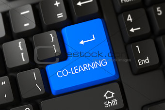 Co-Learning - Modern Laptop Key. 3D.