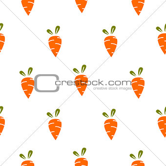 Carrot simple seamless vector pattern.