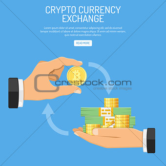 Crypto Currency Bitcoin Technology Concept