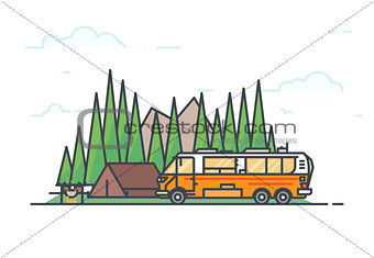 Camper caravan and camping