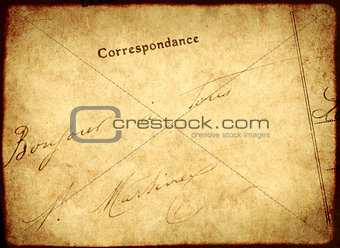 Vintage grunge background with old paper texture and inscription