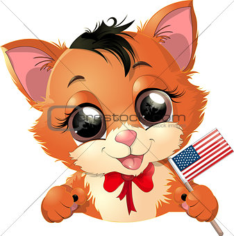 Happy Presidents Day kitten