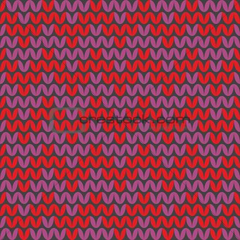 Tile zig zag knitting vector pattern