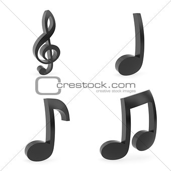 Curved music symbols