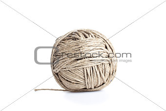 Ball of string, isolated on white.