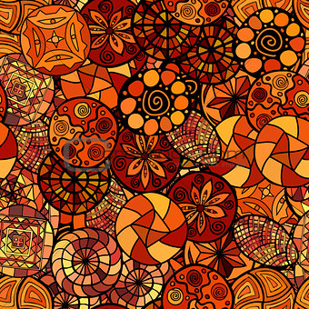hand drawn vector ethnic seamless pattern