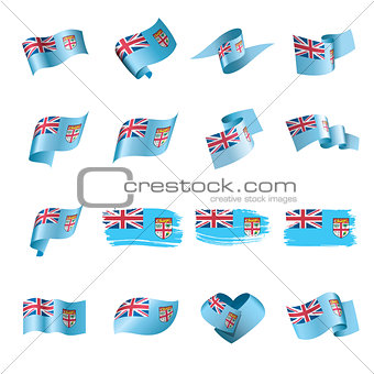 Fiji flag, vector illustration