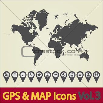 World map icon 3