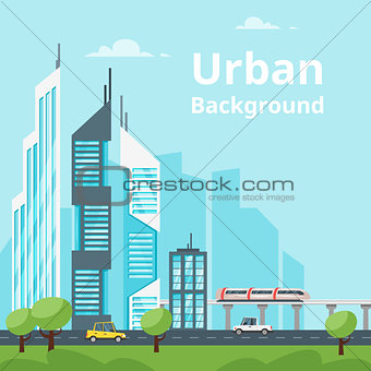 city landscape. Urban skyline.