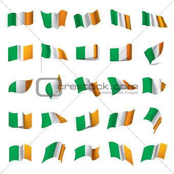 Ireland flag, vector illustration
