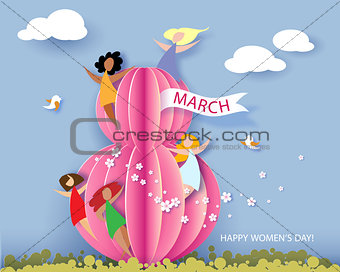 Card for 8 March womens day.
