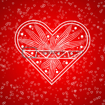 Valentine card love hearts vector. Sketch designed loves heart.