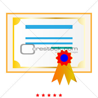 Certificate it is icon .