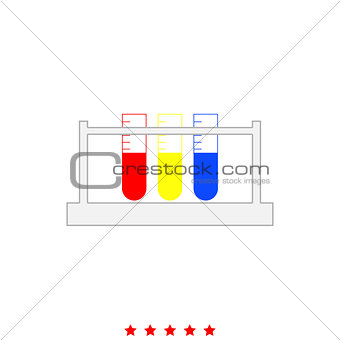 Test tube it is icon .