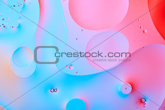oil drops on a water surface abstract background