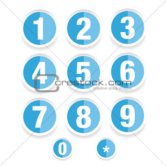 Number set vector label