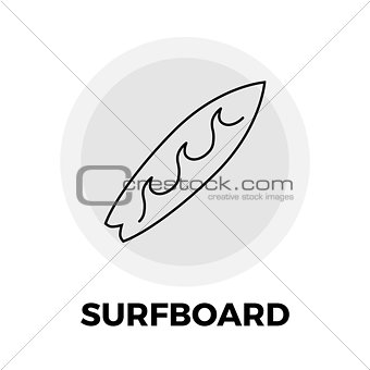 Surfboard Line Icon