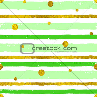 Background with green and golden strips 