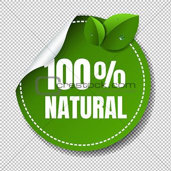 Nature Label Isolated Transparent Background