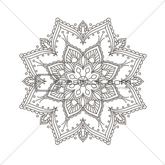 Ethnic mandala design - bohemian mandala pattern in henna style