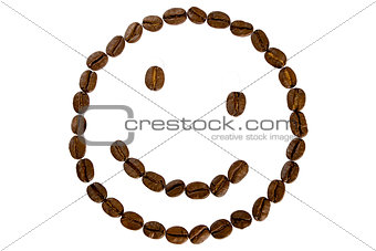 person smile from coffee beans