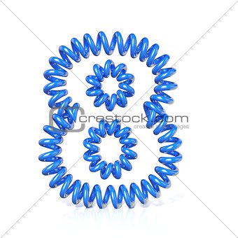 Spring, spiral cable number EIGHT 8 3D