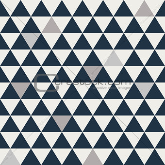 Blue and grey triangle seamless vector pattern.