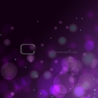 Violet purple bokeh gradient vector background.