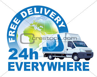 Free delivery sign