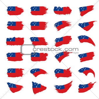 Samoa flag, vector illustration