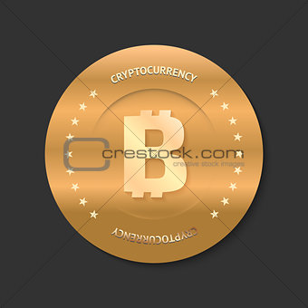 Bitcoin golden icon