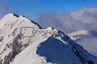 Moldoveanu Peak in winter