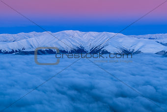 mountain landscape in winter 