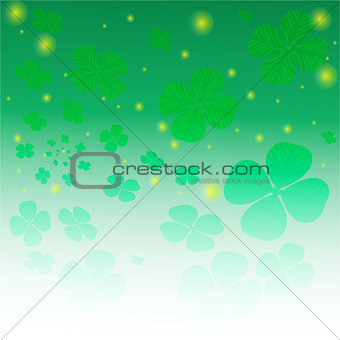 Clover leaf magic background